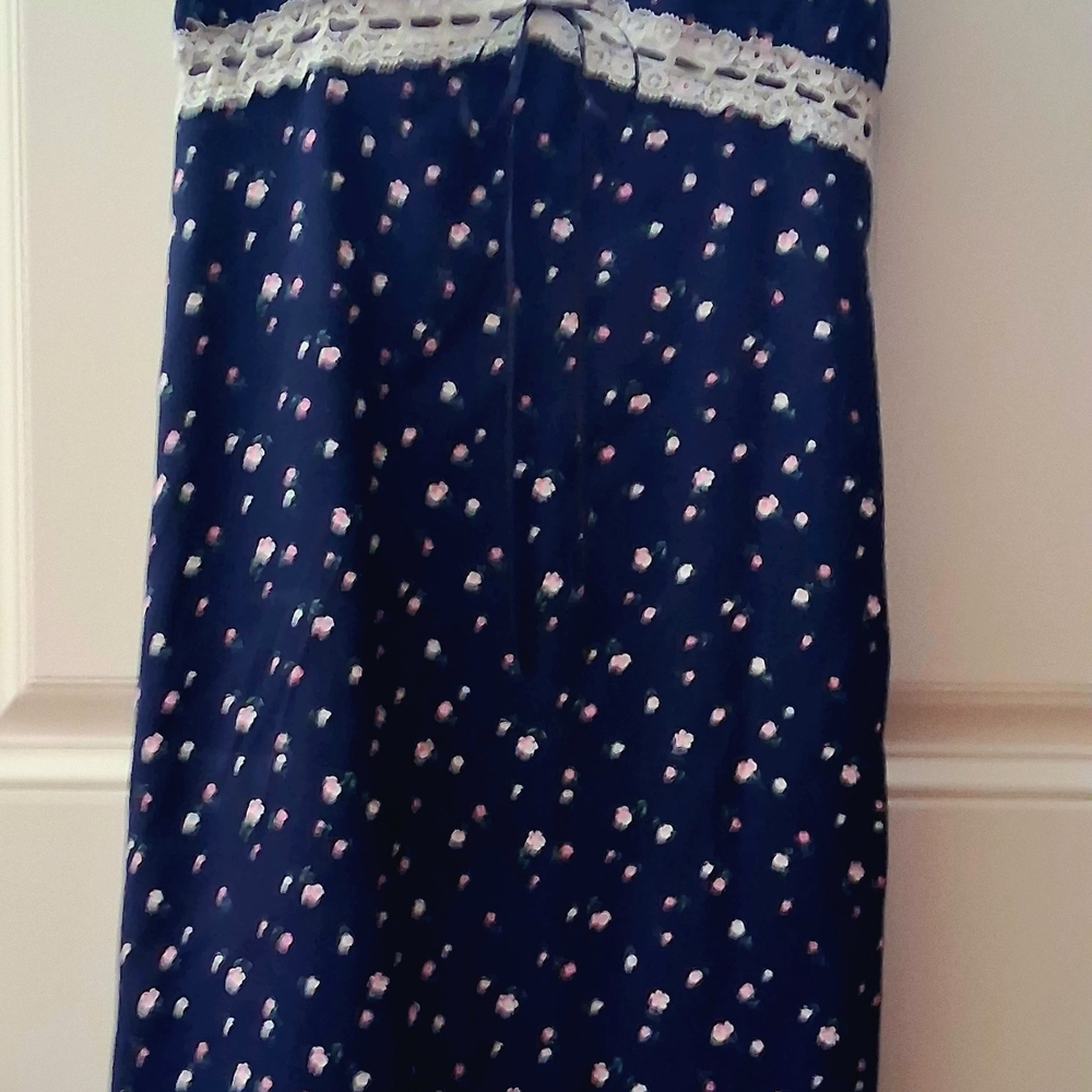 Hollister Navy Blue Floral Mini Dress